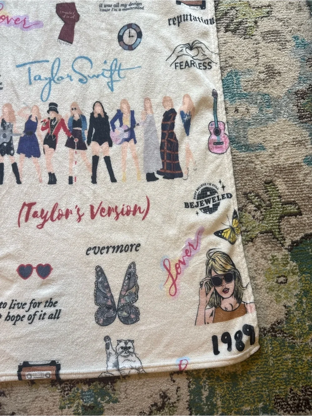 Taylor Swift Eras Tour Fuzzy Throw Blanket Taylor’s Version Swiftie Gift